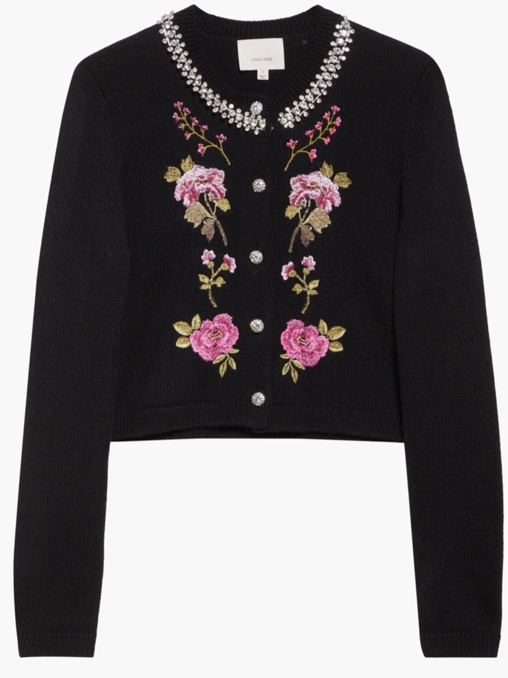 Cinq a Sept floral embroidered Isolde embellished Cardigan NWT